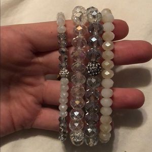 White and Gray set of 4 Erimish Bracelets